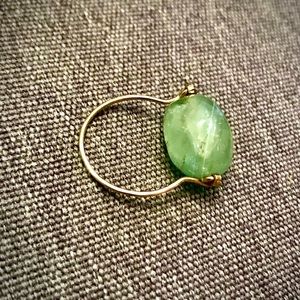 Seamoss Aquamarine Gold Ring